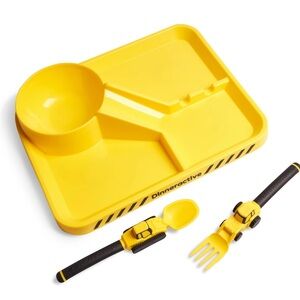 Kids Construction plate and utensil set